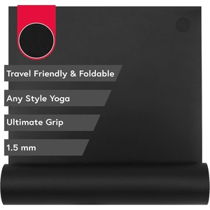 image:imageManduka GRP Adapt Travel Yoga Mat 71  15mm  Foldable amp Travel friendly  Ultimate Grip  Sweat ready for Any Style of Yoga  71 x 24 x 116 inchesCarbon Black