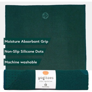 image:imageManduka Yogitoes Hot Yoga Mat Towel  71  Moisture Activated Grip  Patented Silicone Nubs  Highly Absorbent Durable amp Easy Care  Made from Recycled Materials  71 x 24 Inches  IndulgeDeep Sea