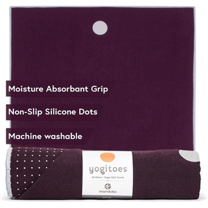 image:imageManduka Yogitoes Hot Yoga Mat Towel  71  Moisture Activated Grip  Patented Silicone Nubs  Highly Absorbent Durable amp Easy Care  Made from Recycled Materials  71 x 24 Inches  IndulgeIndulge