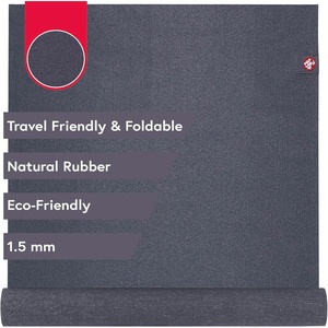 image:imageManduka eKO SuperLite Yoga Mat 71  15mm  Natural Rubber  Foldable amp Travel Friendly  Soft Textured Surface  Ecofriendly  71 x 24 inchesCharcoal