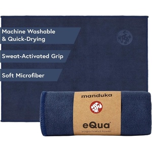 image:imageManduka eQua Hand Towels  16  Rapid Moisture Activated Grip  Quick Drying Soft Microfiber  Machine Washable  16 x 265 inches  Sage SolidMidnight Blue